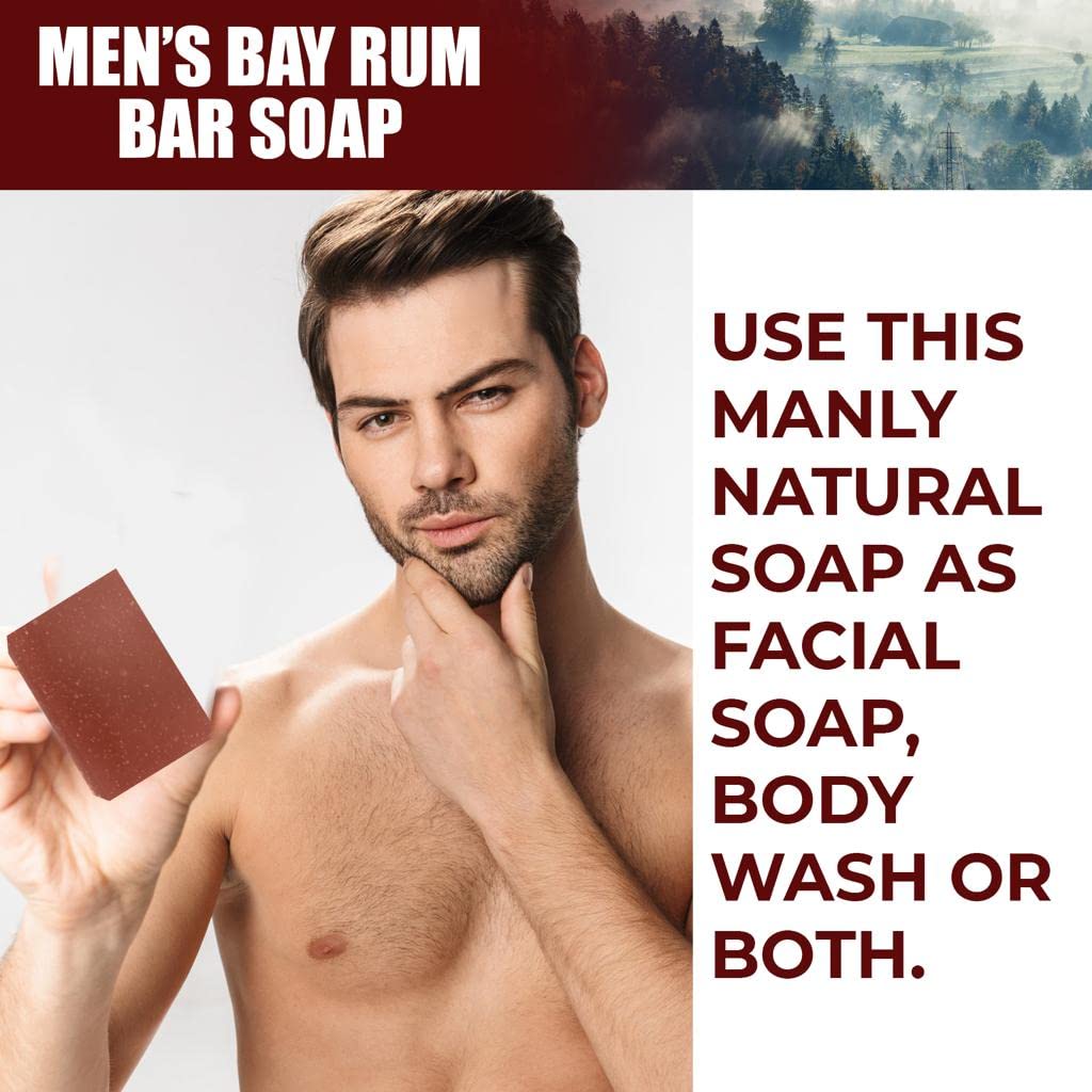 Bay Rum Bar Soap, Men's Soap, Natural Soap for Men